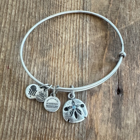 Alex and Ani Silver Sand Dollar Charm Bracelet - Picture 1 of 3
